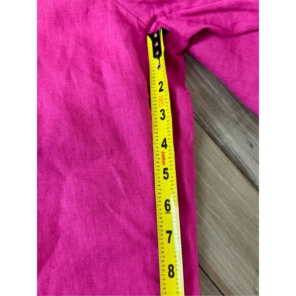 Athleta Retreat 100% Linen Wide Leg Pants Iceland Pink Travel Resort Coastal Wom - Picture 11 of 13